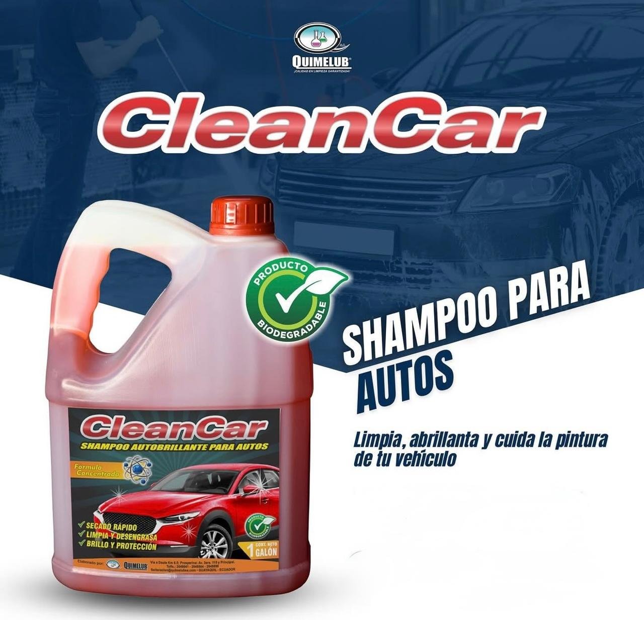 Cleancar shampoo para vehículos